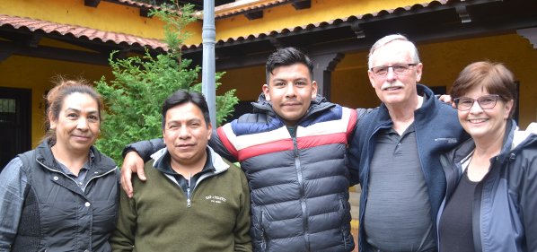 Sponsors Garry & Marion with Cristian and his Parents