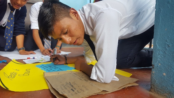 Vida Chijacorral Secondary Student working on project