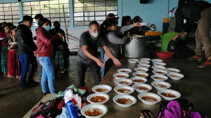 serving meals after tropical storm Eta